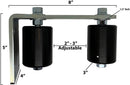 Eagle Access Control Systems Brand: Slide Gate Guide Rollers 3" Black L Rear Adjustable Bracket EG112