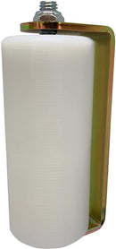 Eagle EG098 Slide Gate Guide Roller 6” Rear Post Welded Assembly (White)