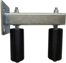 Adjustable Slide Gate Guide Rollers 3" & 6” Dual Hard UHMW 6" Black