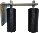 Eagle EG113 Slide Gate Guide Rollers 6" Black L Rear Post Bracket