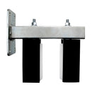 Eagle 6" Guarded Slide Gate Guide Rollers White Adjustable Upper Bolted Bracket Mount - EG700