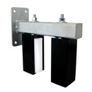 Eagle 6" Guarded Slide Gate Guide Rollers White Adjustable Upper Bolted Bracket Mount - EG700