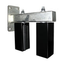 Eagle 6" Guarded Slide Gate Guide Rollers Black Adjustable Upper Bolted Bracket Mount - EG702