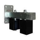 3" Guarded Slide Gate Guide Rollers Black Adjustable Upper Bolted Bracket Mount EG714