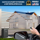 Eagle-1 Slide Gate Operator with 2 Wireless Remotes, Security Reflective Photo Eye Monitored, and Receiver – ½ HP Residential Home Slide Gate Opener – Easy to Install
